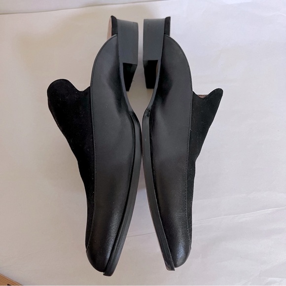 Halogen Black Suede & Leather Slip-On Mules - Picture 6 of 13